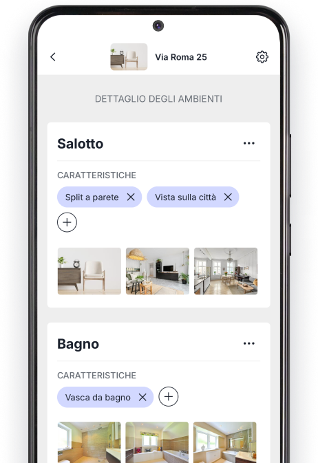 Schermata dell'app ListShot su dispositivo Android