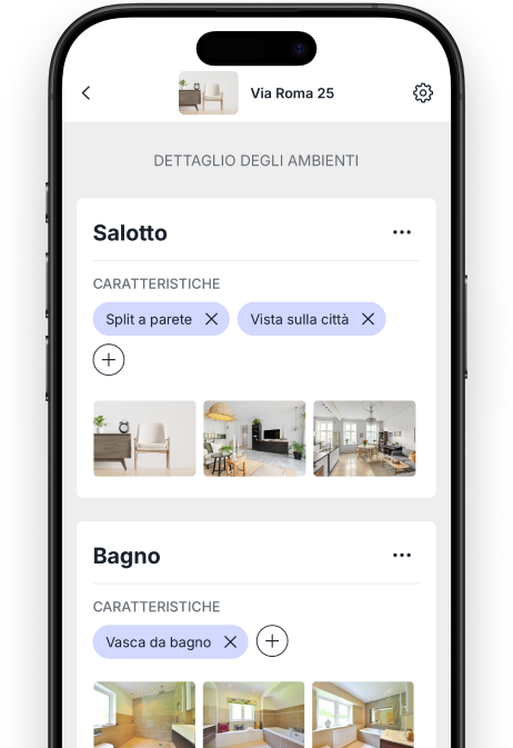 Schermata dell'app ListShot su dispositivo iOS